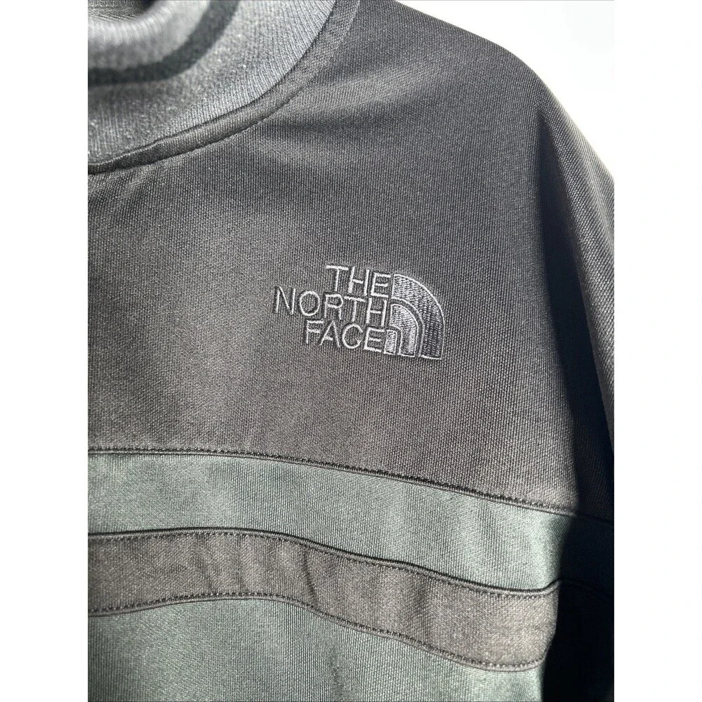 The North Face Mens Jacket Size XL Gray/Black Full Zip Varsity Bomber Track